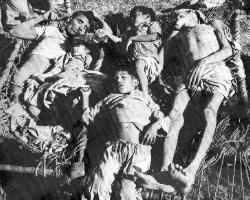 Bengali man and boys massacred by the West Pakistani regime.
